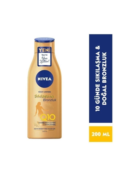 Nivea Sıkılaştırıcı Bronzlaştırıcı Q10 Vücut Losyonu 200 ml