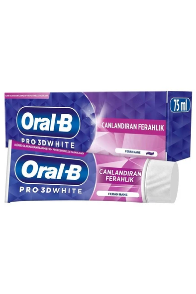 Oral-B Pro-3D White Canlandiran Ferahlık Nane 75 ml Diş Macunu - 2