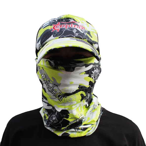 Captain Fisherman Style SET Cap+Eldiven+Kolluk+Buff  Camo Red - 3