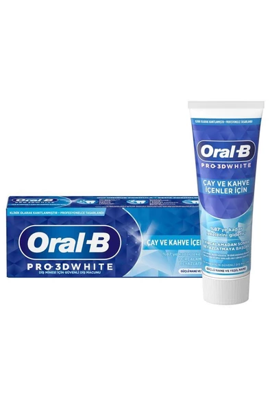 Oral-B Pro-3D White Çay Ve Kahve İçenler İçin 75 ml Diş Macunu