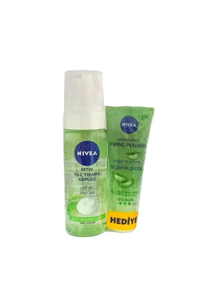 Nivea Yüz Yıkama Köpüğü 150 ml+Pirinç Yüz Peelingi 75 ml Yüz Bakım Seti