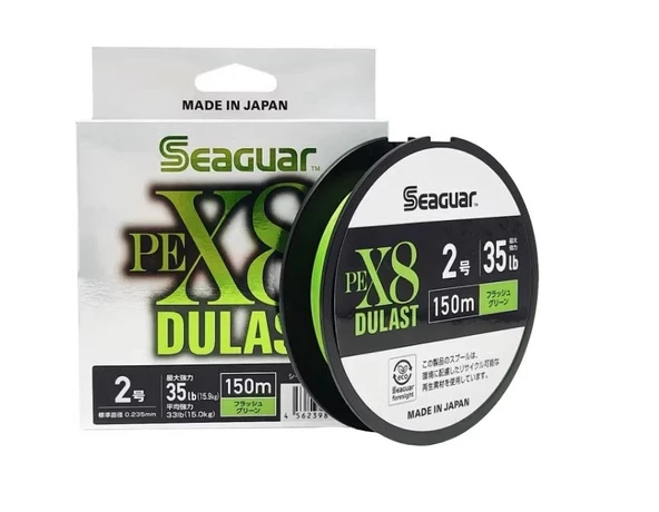 Seaguar Dulast PE 8 Örgü Spin İpi 150mt Flash Green  2 PE