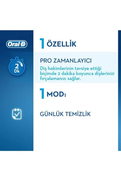 Oral-B D100 Vitality Cross Action Şarjlı Diş Fırçası - Siyah - 6