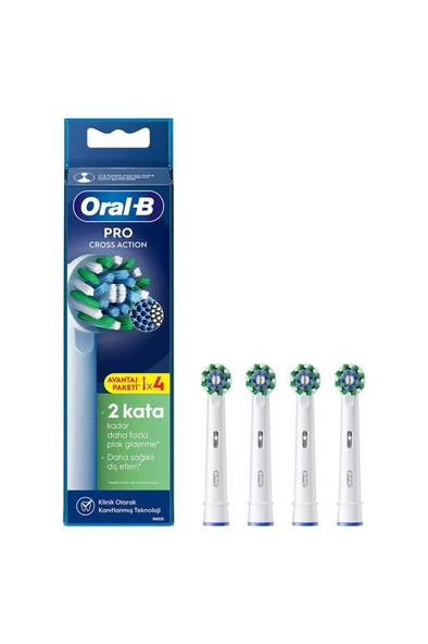 Oral-B Cross Action X-Filament Şarjlı Diş Fırçası Yedek Başlığı 4 Adet