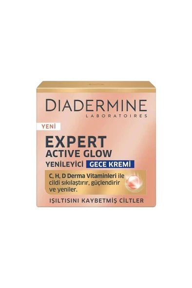 Diadermine Expert Active Glow Yenileyici Gece Yüz Kremi 50 ml - 2
