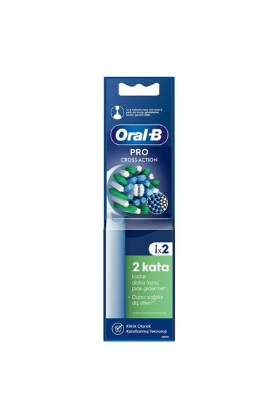 Oral-B Cross Action X-Filament Şarjlı Diş Fırçası Yedek Başlığı 2 Adet