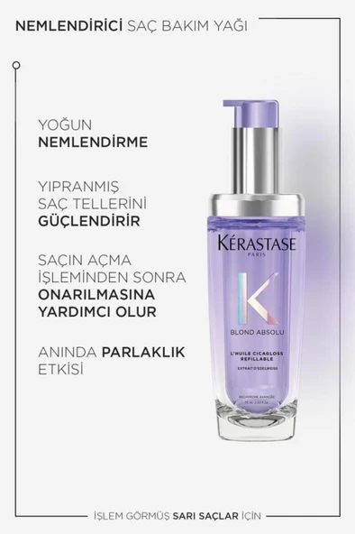 Kerastase Blond Absolu L'huile Cicagloss Sarı Saçlar Için Saç Bakım Yağı 75 ml - 3