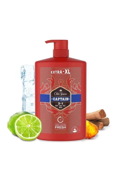 Old Spice Captain Erkekler İçin Duş Jeli Ve Şampuan 1000 Ml Ekstra-Xl - 2
