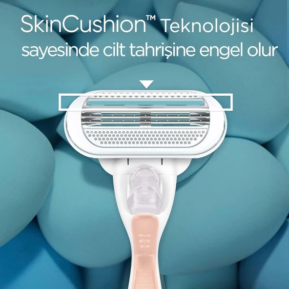 Gillette Venus Smooth Sensitive Tıraş Makinesi ve 2 Adet Yedek Başlık - 4