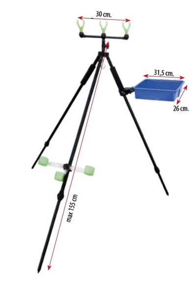 Lineaeffe 6313040N Tripod Teleskobik Ayarlanabilir Tablalı Kamış Sehpası 155cm - Resim 2