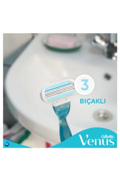 Gillette Venus Smooth Kadın Tıraş Makinesi 3 Yedek Tıraş Bıçağı - 2