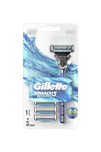 Gillette Mach 3 Start Tıraş Makinesi 3'lü Yedek Tıraş Bıçağı