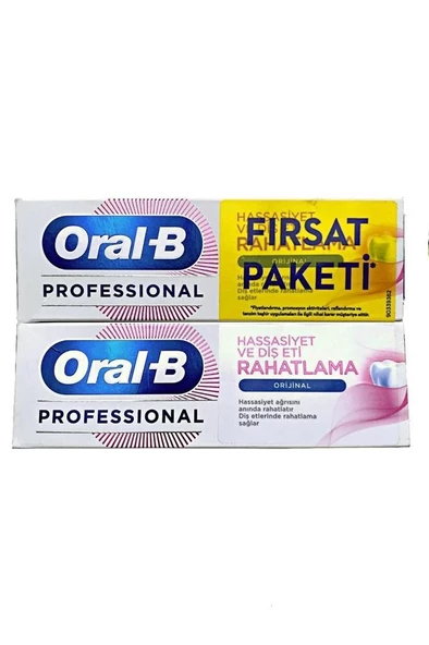 Oral-B Professional Orijinal Hassasiyet Ve Diş Eti Rahatlama Diş Macunu 75 ml x 2