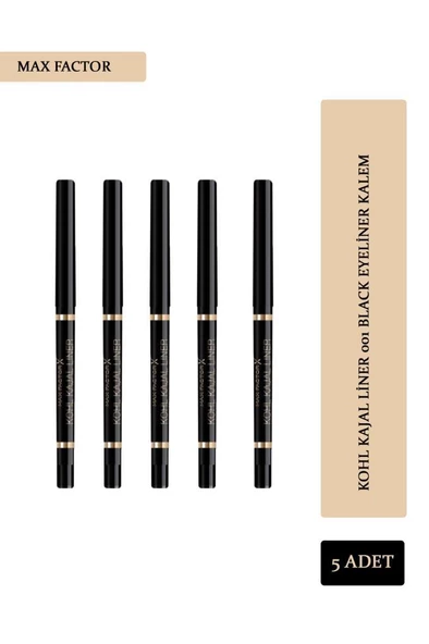 Max Factor Khol Kajal Liner 001 Black - 5 ADET