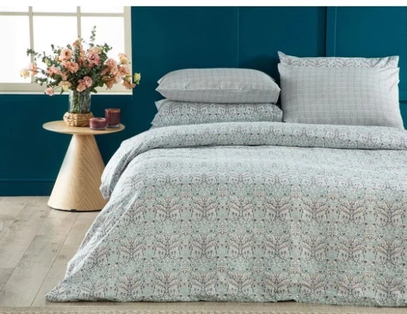 English Home Primrose Kolay Ütülenir Çift Kişilik Nevresım 200x220 Cm Mavi