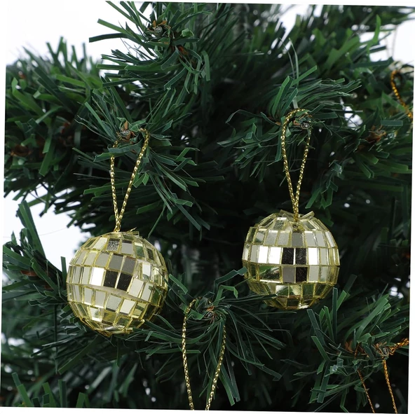 Disco Topu Aynalı Gold 6 cm 6 lı - 3