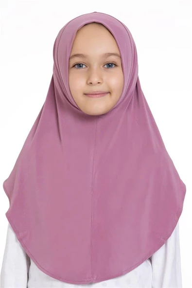 Gül Kurusu Pratik Hazır Geçmeli Genç Tesettür Bone Sandy Düz Hijab 2312_18