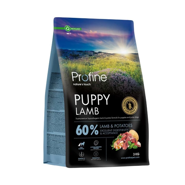 Profine 3kg Gluten Free Puppy Lamb Glutensiz Kuzu Etli Yavru Köpek Maması