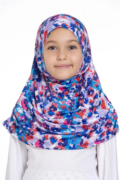 İndigo Pratik Hazır Geçmeli Genç Tesettür Bone Jakar Desenli Pileli Kendinden Boneli 2407_24 ürün görseli 1