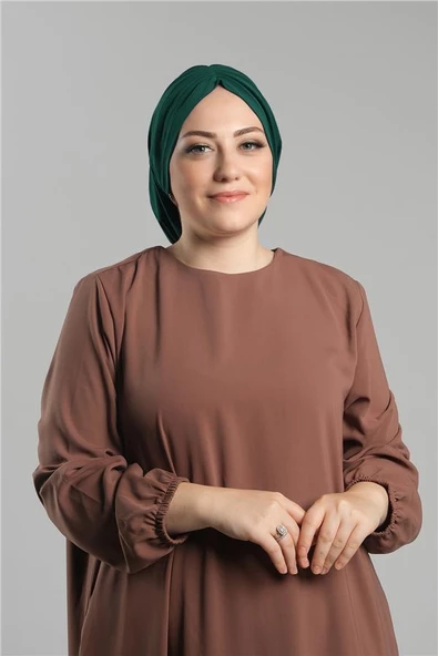 Zümrüt Pratik Hazır Geçmeli Tesettür Bone Sandy Büzgülü Salaş 2119_37