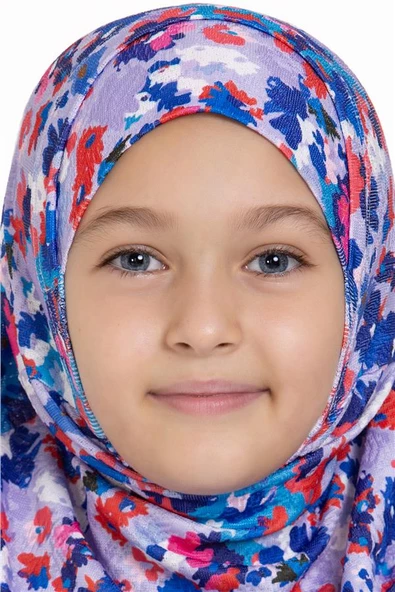 İndigo Pratik Hazır Geçmeli Genç Tesettür Bone Jakar Desenli Pileli Kendinden Boneli 2407_24 - Resim 6