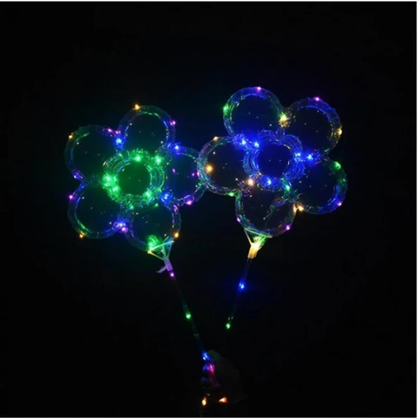 Led Işıklı Çiçekli Balon