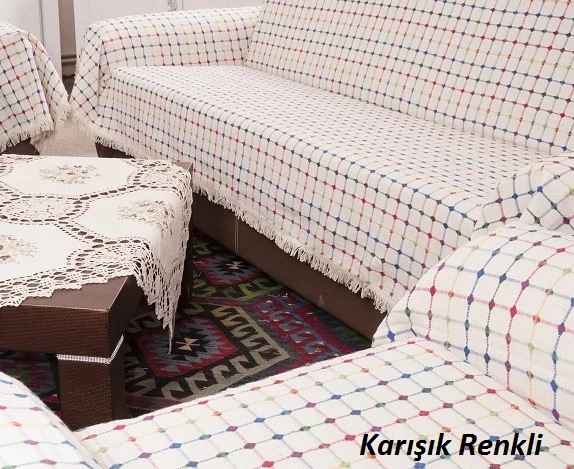 Buldan Pamuklu Maxi Koltuk-Çekyat Örtüsü (3+3) - 6