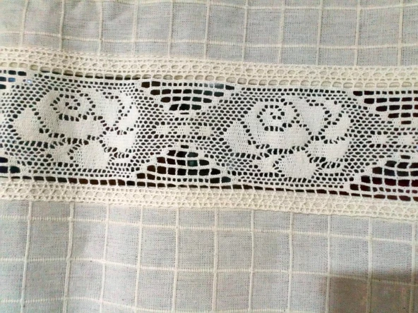 Buldan Perde Çift Dantelli Naturel (140x300) - 3