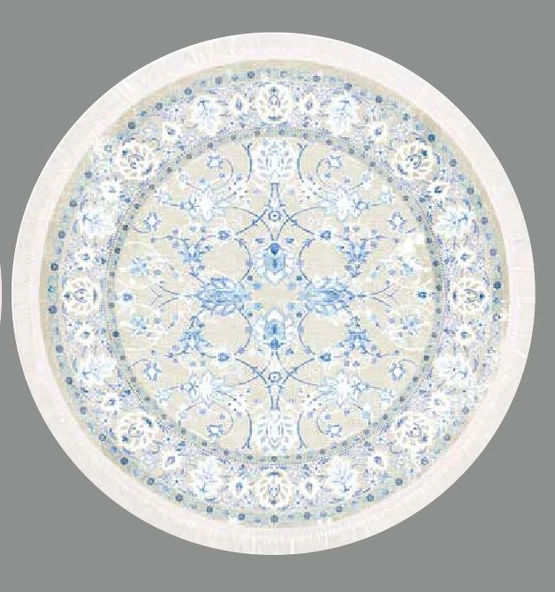 Brillant Latex Yuvarlak Kaymaz Taban Halı-SARMAŞIK HLD11309.801-(150Q)