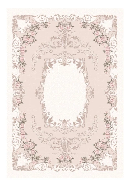 Brillant İpek Latex Kaymaz Taban Halı-BURÇAK HJ11609.801-(90x160)