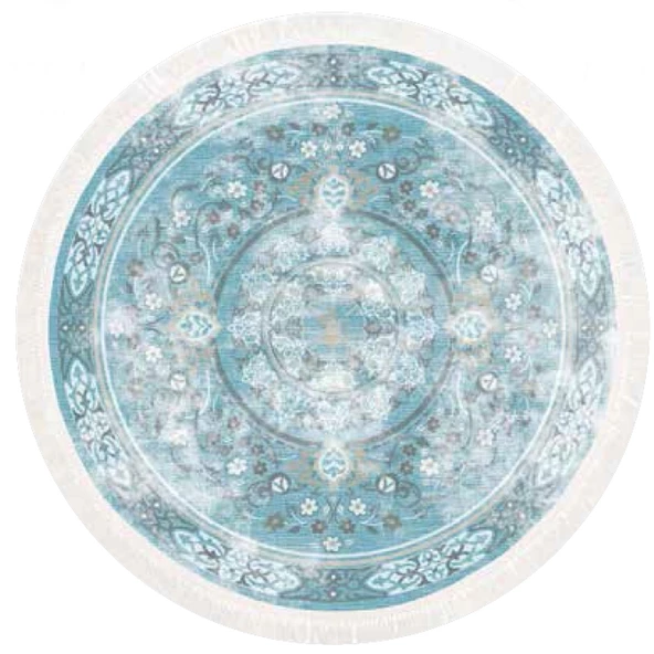 Brillant Latex Yuvarlak Kaymaz Taban Halı-BEST HLD11307.801-(150Q)