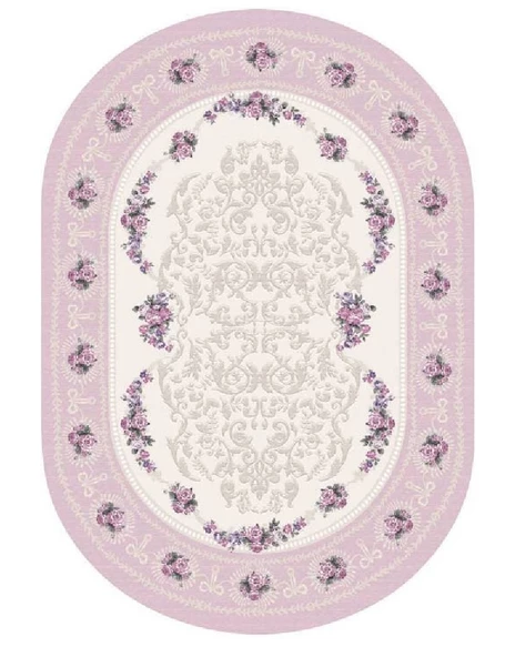 Brillant İpek Latex Oval Kaymaz Taban Halı-FASHİON HJE11693.801-(130x190)