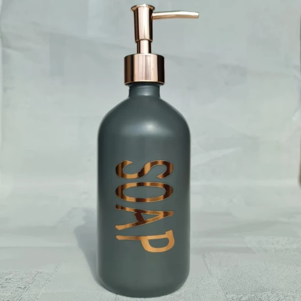 Sıvı Sabunluk Cam Gold Dekoratif Banyo Wc El Sabun Pompası - 8