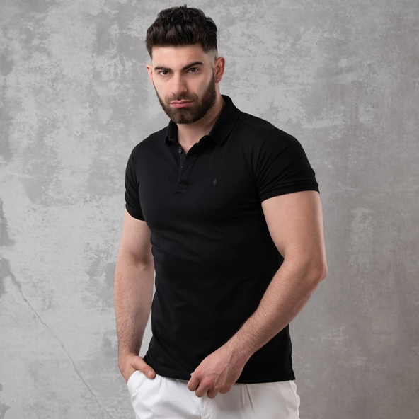 SAN&FA POLO YAKA SLİMFİT ERKEK T-SHİRT - Resim 5