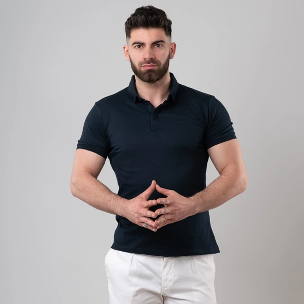 SAN&FA POLO YAKA SLİMFİT ERKEK T-SHİRT - Resim 11