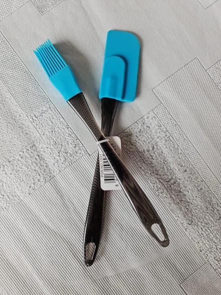 Akrilik Spatula Yumurta Fırçası Silikon Set Kek Börek Hamur Seti - 2