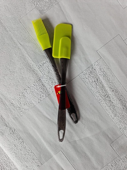 Akrilik Spatula Yumurta Fırçası Silikon Set Kek Börek Hamur Seti - 5