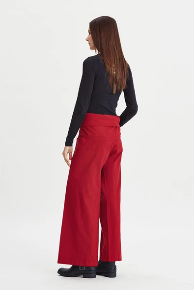 Beli Bağlamalı Rahat Kesim Kışlık Balıkçı Pantolon - 4