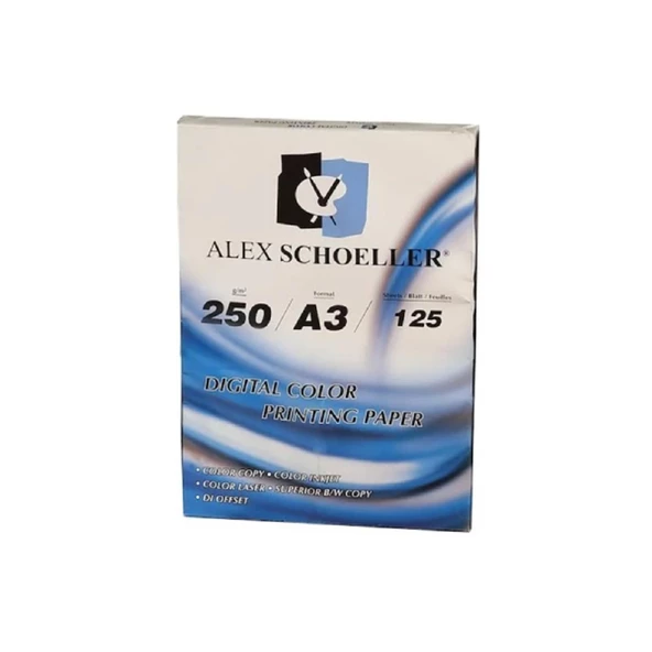 Alex A3 Fotokopi Kağıdı 250Gr 125Li Alx-830 (1 Paket)