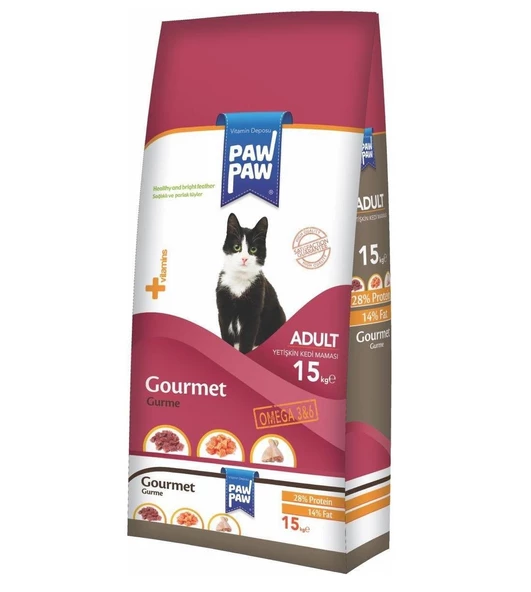 PAW PAW GOURME YETİŞKİN KEDİ MAMASI 15 KG