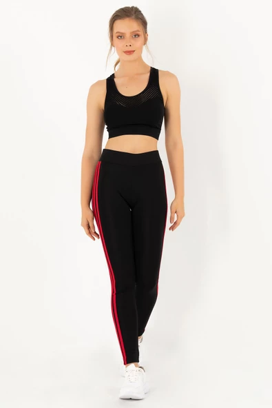 DoReMi Active Sportive Üç Çizgili Tayt-875 - 8