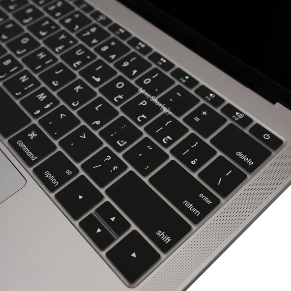 Arapça Klavye Macbook Pro Kılıf 12inç A1534-13inç A1708 US Enter ile Uyumlu - 4