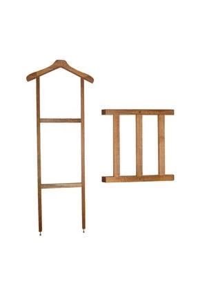 Ahşap Dilsiz Uşak Elbise Askısı Tekli Dilsizuşak Askılık - 8