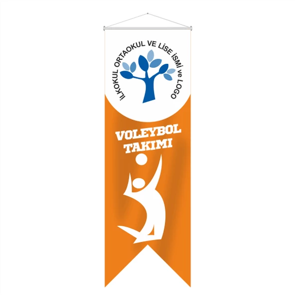 Voleybol Takımı Kırlangıç Flama 50x150 cm
