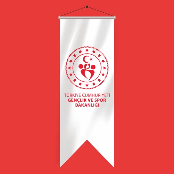 Gençlik ve Spor Bakanlığı Kırlangıç Flama 70x200 cm