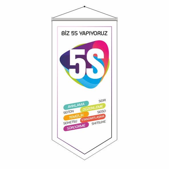 5S Kalite Bayrağı 70x200 - Resim 3
