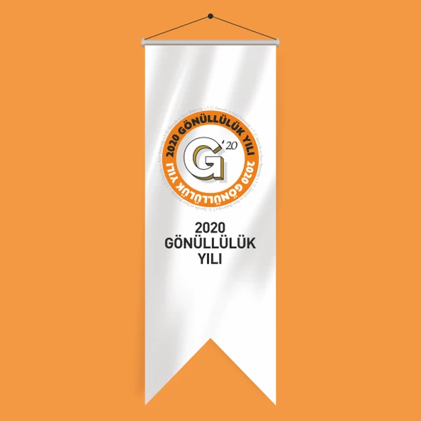 Gönüllülük Yılı Kırlangıç Flama 70x200 cm - Resim 3