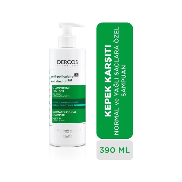 Vichy Dercos Anti-Pelliculaire Anti-Dandruff Kepek Karşıtı Şampuan 390 ml - Normal ve Yağlı Saçlar