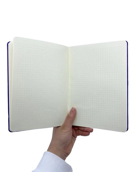 Victorias Sert Kapaklı Noktalı Bloknot Çiçekli Sarı No:4 - 2