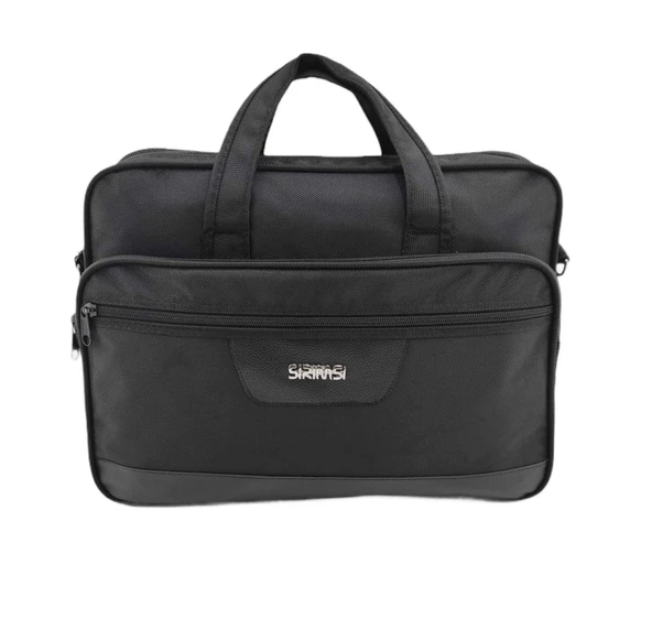 Sırımsı Siyah 1900 Denye Kumaş Laptop & Evrak Çantası (160) - 3